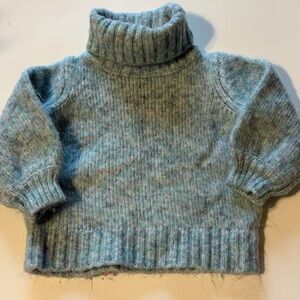 Janie and Jack Blue Pullover Turtleneck Sweater Size 3-6 Months